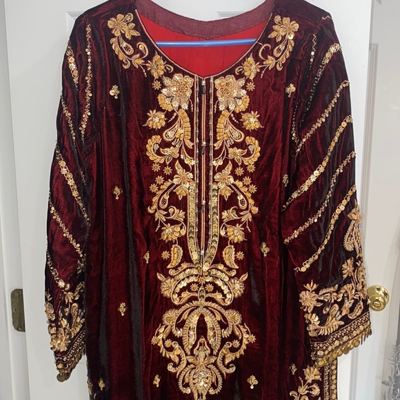 Dresses & Skirts - Gorgeous Pakistani 3 Piece Velvet Suit